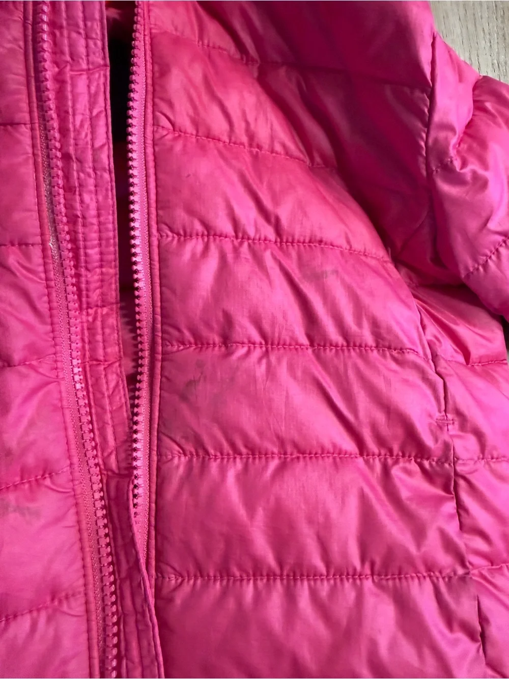 Primary Kids Hooded Puffer Jacket - Pink size 4